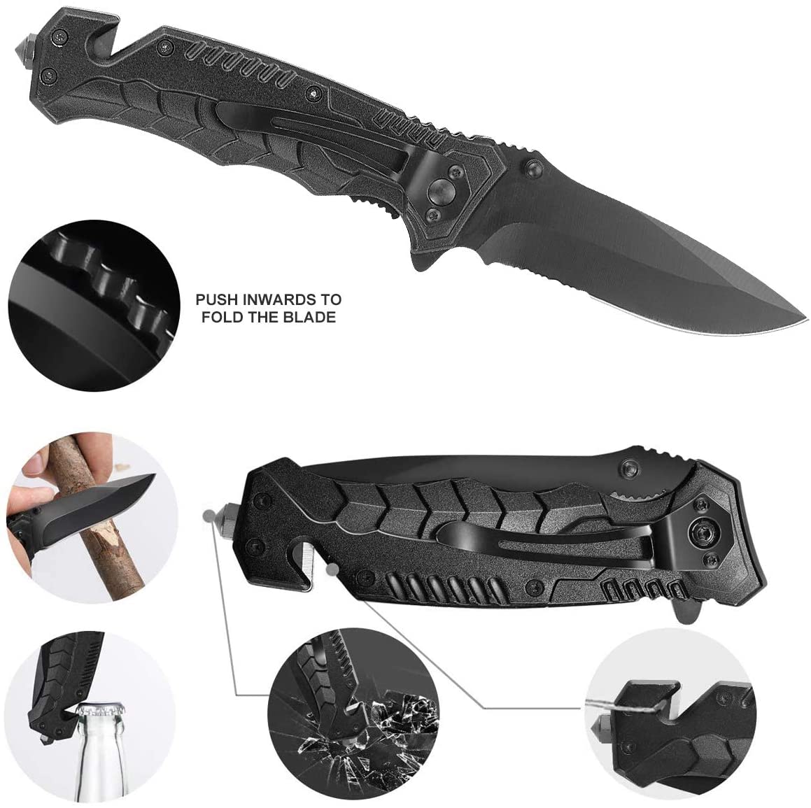 Ausverkauf: Überlebensset Komplett - Survival Tools für Outdoor inkl. Paracord, Lampe, Pfeife, Feuerstahl