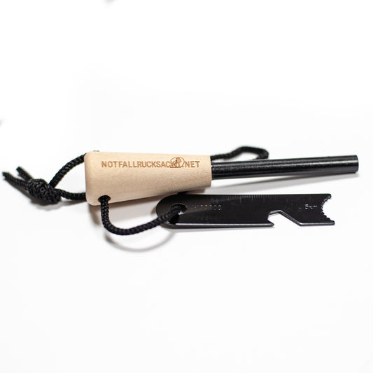 Ausverkauf: Premium Feuerstahl - Magnesium Stab mit Notfallarmband