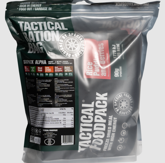 (AUSVERKAUF) Tactical foodpack Tagesration für 2 Tage - Sixpack - 6 Gerichte - Alpha