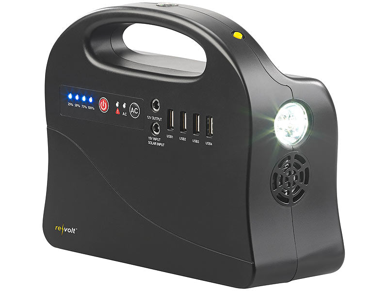 Premium Notstromaggregat Powerbank 120Watt Powerstation mit Steckdose - Ohne Panel