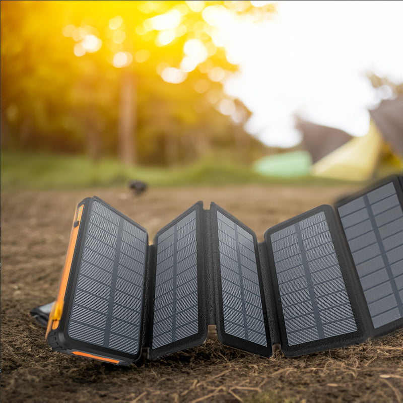 Solar Powerbank Extreme 2.0 - 6 faltbare Panels - USB-C  Fast Charging Testsieger mit 25000mAh