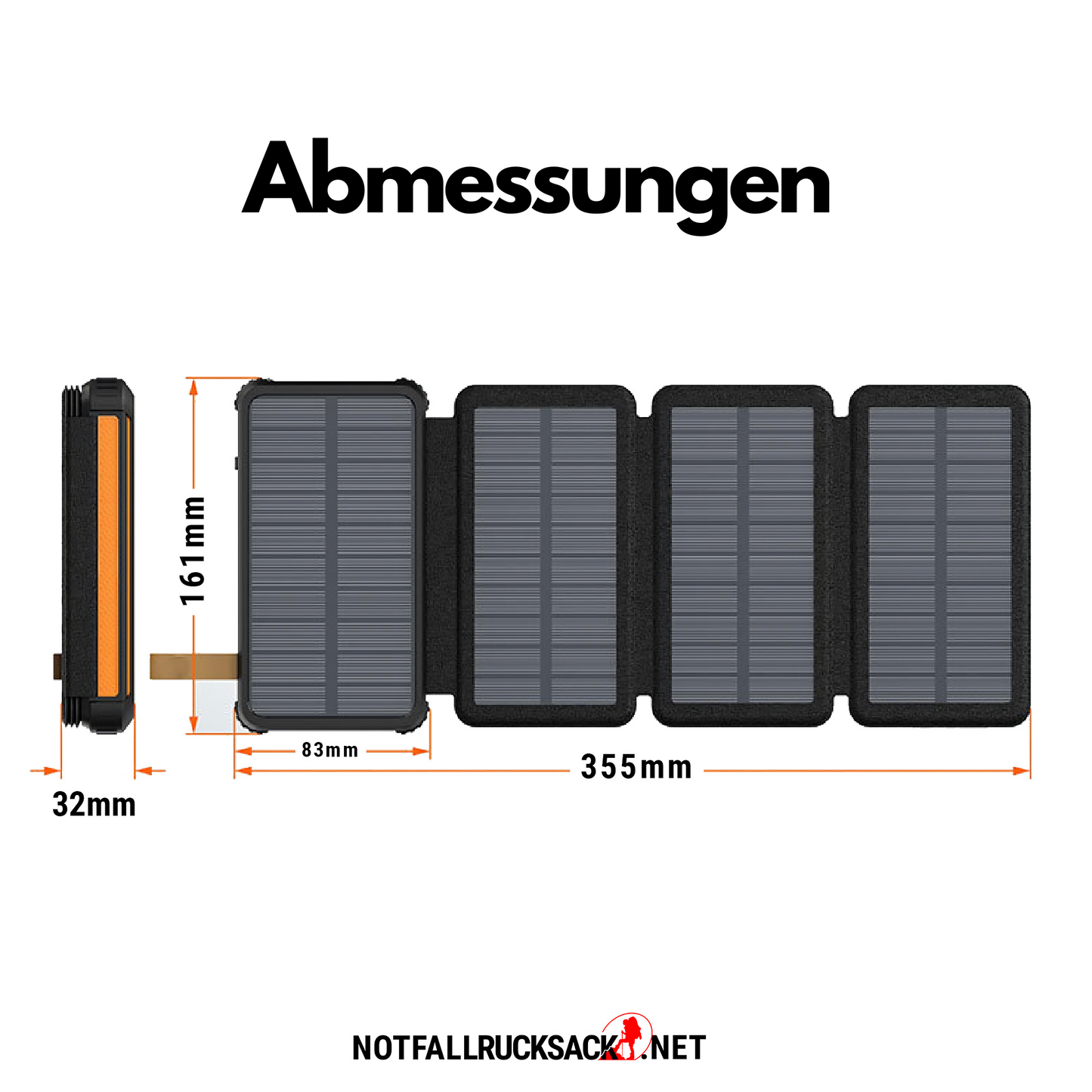 Solar Powerbank v2.0 mit USB-C Testsieger mit 25000mAh - Neues Modell