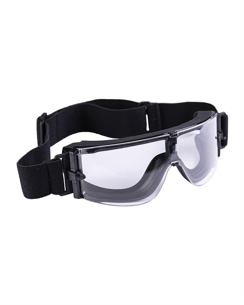 schwarze Brille mit Kopfband