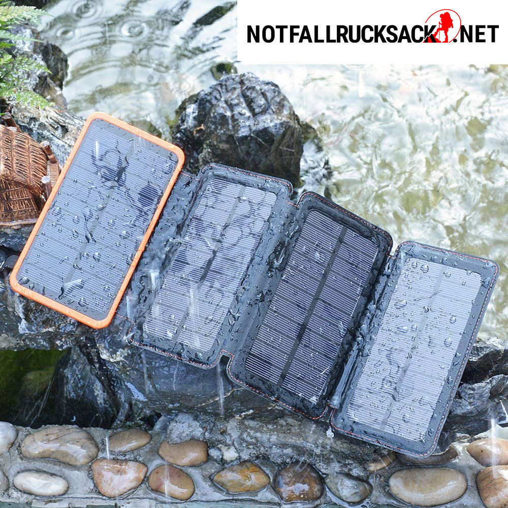 Doppelpack - 2x Solar Powerbank - Testsieger mit 26800mAh