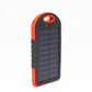 Solarpowerbank Premium Solarpanel mit Powerbank, Lampe und 2x USB Out - direkt mit der Sonne laden Notstrom