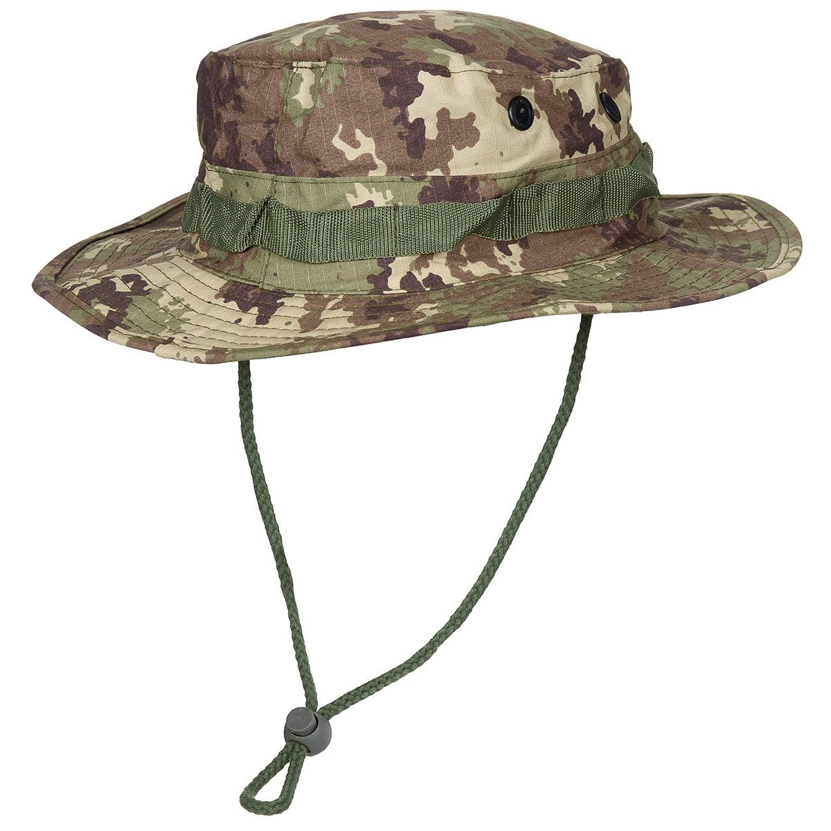 Taktischer Boonie - Buschhut, Kinnband Wald Camo 2